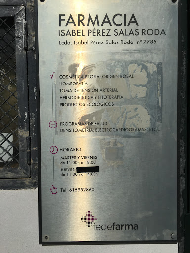 Farmacia Lda Isabel Pérez Salas